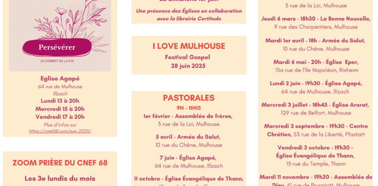 Calendrier Cnef Mulhouse 2025
