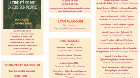 Calendrier Cnef Mulhouse 2026